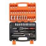 Coffret de 53pcs douilles cl  cliquet tournevis bote  outils de rparation - acier alli au chrome ...