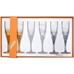 Coffret de 6 fl�tes artisanales color�es en crista