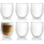 Coffret de 6 tasse � caf� / expresso / espresso en verre set / tasses � caf� double paroi tasse expresso ...