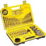 Coffret accessoires vissage per�age - dewalt - dt71563 - 100 pi�ces - forets m�ches douilles scies cloche ...