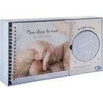 Coffret album de naissance empreintes pieds et mains garon