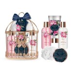 Coffret de bain - gloss - pivoine - 5pcs - crme pour les mains - gel douche - lotion corporelle