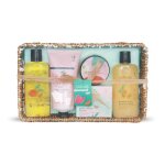 Coffret de bain - gloss - 5pcs - parfum baies - gel douche 188ml - bain moussant 188ml