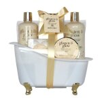 Coffret de bain - gloss - vanille tilleul - 8 pièces - bien - être - mixte Coffret de bain - gloss - vanille tilleul - 8 pièces - bien - être - mixte