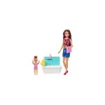 Coffret barbie babysitter skipper bain : poupee enfant baignoire accessoires - mattel