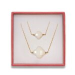 Coffret de bijoux - by jollia - tr�fle blanc - plaqu� or - femme - adulte