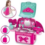 Coffret bijoux enfant fille - 2 en 1 jouet cadeau pour princesse - rouge et rose - 23 pices