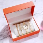 Coffret bijoux - organgonfand - montre bracelet femme - quartz - 3 pcs bracelet - analogique - acier