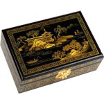 Coffret � bijoux p�kin - bois laqu� et miroir