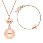Coffret bola de grossesse et bracelet tu rose