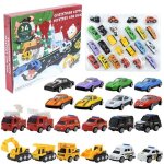 Coffret cadeau - calendrier de lavent voiture - 24pcs jouets - plastique - mixte