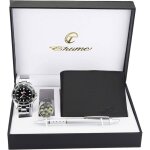 Coffret cadeau homme avec montre noire lampe led portefeuille et stylo ensemble �l�gant et pratique pour ...