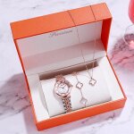 Coffret cadeau montre femme fille ado - montre a quartz analogique - pack parures des bijoux chic - collier ...
