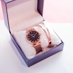 Coffret cadeau montre femme fille - bracelet femme + montre femme - montre  quartz ciel toil - cadeaux ...