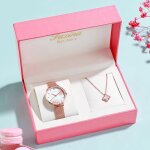 Coffret cadeau montre femme fille jeunes - montre mode - bracelet cristal cuir - montre  quartz - bote ...