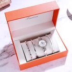 Coffret cadeau montre femme fille - parure de bijoux cadeau chic marque de luxe - montre  quartz - bracelet ...