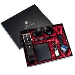 Coffret cadeau - confozen - montre homme - 6 pièces - lunettes de soleil - ceinture - portefeuille Coffret cadeau - confozen - montre homme - 6 pièces - lunettes de soleil - ceinture - portefeuille