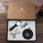 Coffret cadeau montre homme - luxe - quartz - ceinture cuir 105 - 130cm - classique - saint valentin Coffret cadeau montre homme - luxe - quartz - ceinture cuir 105 - 130cm - classique - saint valentin
