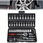 Coffret de cl�s � cliquet 46 pi�ces. cliquet � serrage rapide de 635 mm cl�s � douille en acier cr - ...