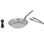 Coffret de cuisine - de buyer - pole en acier mineral 26 cm - moulin  poivre en htre - pince inox ...