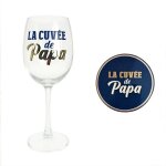 Coffret la cuve de papa - verre  vin & sous - verre