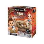 Coffret dino egg maxi pack buki - 12 dinosaures - outils de fouille - plateau - poster