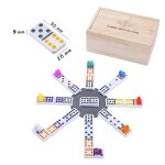 Coffret de dominos mexicain train - double 12 - engelhart - 91 dominos �pais et color�s