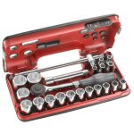 Coffret à douilles - facom - s. 360dbox4 - 22 pièces - acier - 1 / 2 6 pans métriques Coffret à douilles - facom - s. 360dbox4 - 22 pièces - acier - 1 / 2 6 pans métriques
