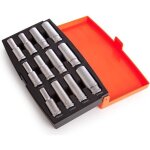 Coffret de douilles 1 / 2 prof s1612l - bahco - jeu de 12 douilles longues en alliage dacier