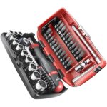 Coffret douilles 1 / 4 6 pans mtriques et embouts - facom - r2nanopb - 38 pices diamtre 55  14mm
