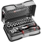 Coffret douille 1 / 4 6 pans et pouces r. 420amu - facom - mtal - blanc