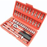 Coffret de douilles 46 pices jeu de douille 1 - 4 chrome vanadium avec cliquet et adaptateur outillage ...