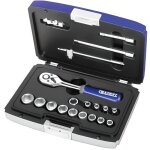 Coffret de douilles et cliquet expert by facom - 6 pans - 1 / 4 - 19 pcs - e030700