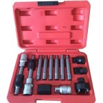 Coffret douilles embouts dmontage poulie alternateur dbrayable multimarques torx btr 13pcs
