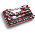 Coffret douilles - facom - 21 pièces 1 / 2 6 pans - dbox - dimensions 340 x 179 x 58 mm Coffret douilles - facom - 21 pièces 1 / 2 6 pans - dbox - dimensions 340 x 179 x 58 mm