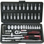 Coffret de douilles mtriques 6 pans - ks tools - jeu de 46 pices - chrome