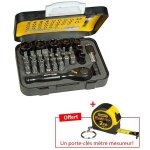 Coffret de douilles - stanley - stht9 - 13906 - 39 pi�ces - porte - cl�s - noir