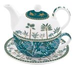 Coffret egoiste en porcelaine 350ml + 350ml atmosphere jungle - easylife