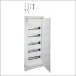 Coffret lectrique  encastrer - hager - volta - 5 ranges - 12 modules - ip30