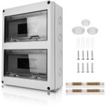 Coffret �lectrique �tanche ext�rieur - pzcc - ip65 - 2 rang�es - 24 modules - 280x110x360 mm - porte ...