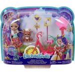 Coffret enchantimals poupe danessa biche avec vlo avec sprint - figurine 15cm + animal et accessoires ...