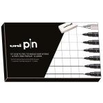 Coffret feutres techniques + porte - mines + gomme - noir - pointes calibrées de 005 à 1 mm - 8 pcs Coffret feutres techniques + porte - mines + gomme - noir - pointes calibrées de 005 à 1 mm - 8 pcs