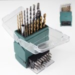 Coffret de 43 pices embouts et forets fishtec embouts cr - v 25 mm forets mtal bois bton