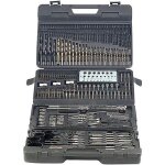 Coffret forets et embouts - 204 pices - bois - mtal - bton - bricolage facile