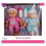 Le coffret des jumeaux - 2 jumeaux avec leur biberon de lait Le coffret des jumeaux - 2 jumeaux avec leur biberon de lait