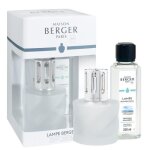 Coffret lampe diffuseur de parfum - maison berger paris - spirale givre - 250 ml - vent docan - verre ...