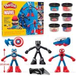 Coffret de loisirs cr�atifs - play - doh - marvel - super - h�ros - figurines flexibles - 170 g de p�te ...