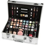 Coffret maquillage mallette en aluminium vernis + rouge � l�vre + fard � jour + fard � paupi�re + crayon ...