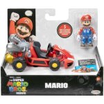 Coffret super mario : mario + kart 12 cm - figurine articul - set personnage collection + 1 carte - ...