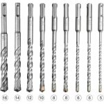 Coffret de m�ches et burins pour un perforateurlot de 9 forets sds - plus pour perceuse � percussion ...